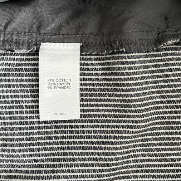 J. Jill Essential Striped Pull On High Rise Slim Ankle Pants Womens White/Black - Picture 4 of 5